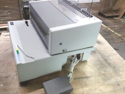 Gbc combbind c800pro electric plastic comb binding machine w/ foot pedal. for sale