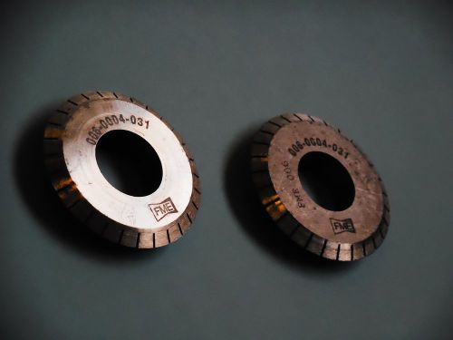 SET OF 2, FME PERFORATED SLITTER WHEELS # 006-0004-03T  PRINTING PRESS ACCESSORY