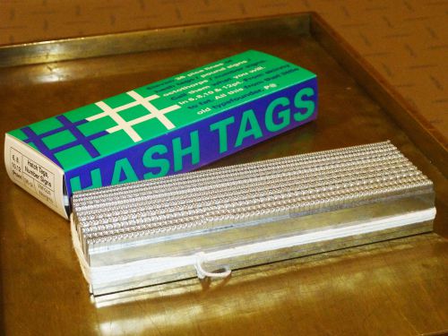 Hashtags In Metal Type. Letterpress type 6, 8, 10 &amp; 12pt. Enough for 8 printers