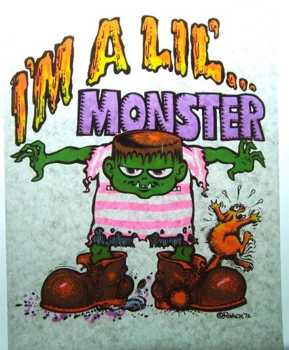 Lot of 8 Vintage Childrens 1970&#039;s Shirt Heat Transfers I&#039;M A LIL&#039; MONSTER