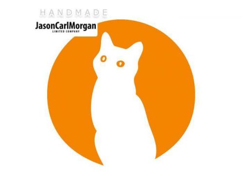 JCM® Iron On Applique Decal, Cat Neon Orange