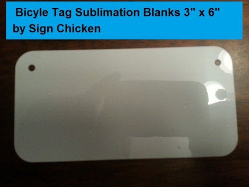 10 pieces bike tag - aluminum  sublimation blanks 3&#034;x 6&#034; / with holes for sale