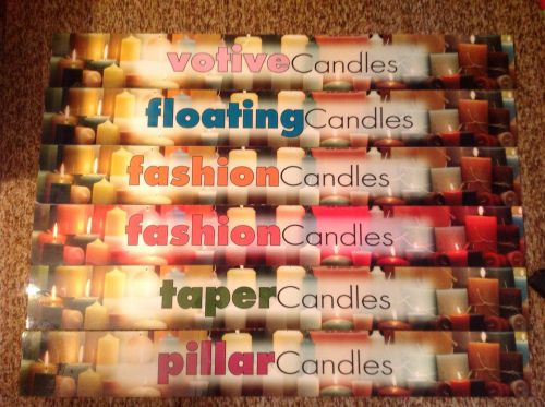 Retail Display Signs For Candles, For Sale Sign Lot Of 6