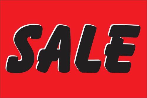 Sale Vinyl Sign Banner /grommets 2&#039;x3&#039; made in USA red/black rv23