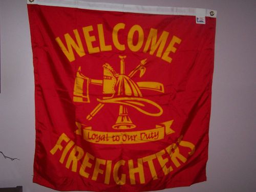 3&#039;x3&#039; WELCOME FIREFIGHTERS Flag