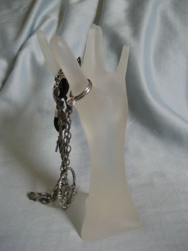 Elegant Hand Display Ring Bracelet Jewelry Stand~Frosted White
