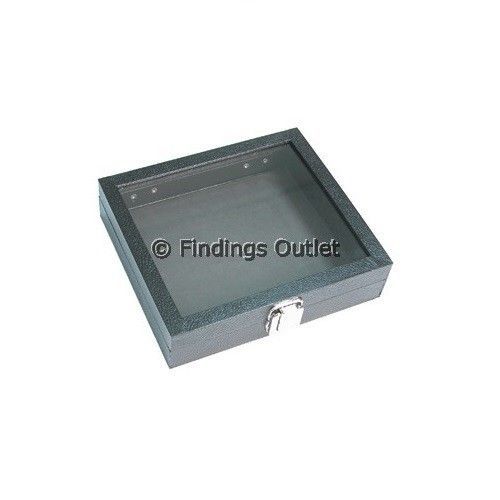Medium Glass Top Tray With Metal Clasps