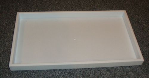White Plastic Jewelry Case Stacking Display Tray 1&#034; tall