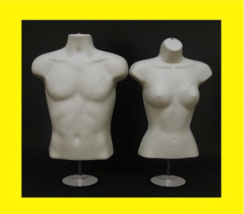 Torso male + female waist long w/ base mannequin flesh for sale