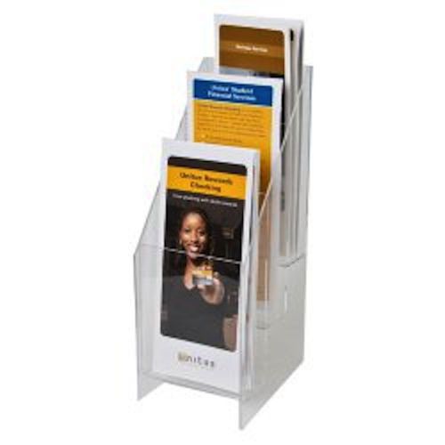 4x9 Brochure Holder 3 Pockets 3 Tiers Lot of 6   DS-MPF-0409-3-6