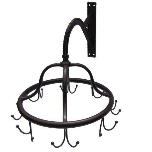 Vintage antique wrought cast iron victorian spinning garment hat rack w 16 hooks for sale