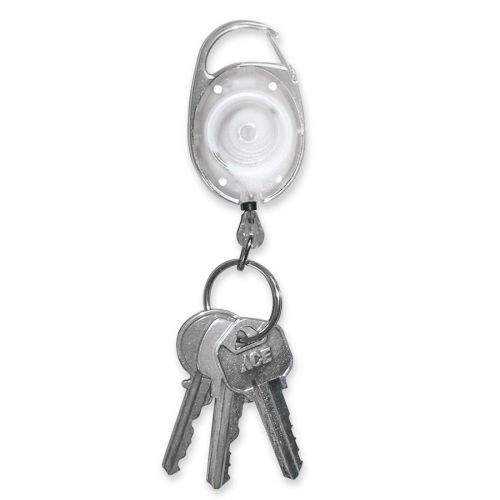 Tatco reel key chain with chrome carabiner - 6 / pack - chrome for sale