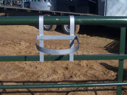 2 x Galvanised Hang on Bucket Holders - Livestock Drinker Water Feed