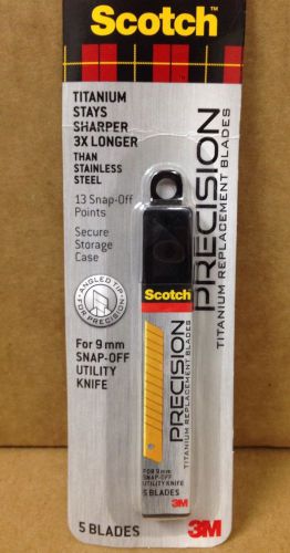 Scotch Precision Titanium Replacement Blades For 9mm Utility Snap-Off Knife New
