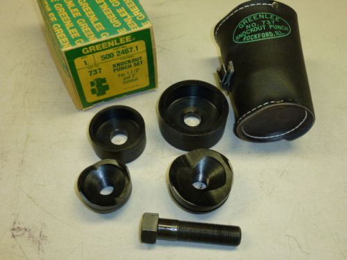 NOS! GREENLEE No. 737 KNOCKOUT PUNCH SET, 1-1/2&#034; &amp; 2&#034; CONDUIT