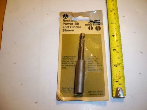 ROCKWELL POWER BIT &amp; FINDER SLEEVE for  6F-1O R, SLOTTED SCREW 720128 NEW OLD ST