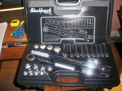 Blackhawk by proto 1226nb 6-point drive socket set, 1/2-inch, 26-piece for sale
