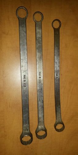 Lot of 3 Mac Tools &#034;B&#034; closed-end wrenches 3/4 13/16 15/16