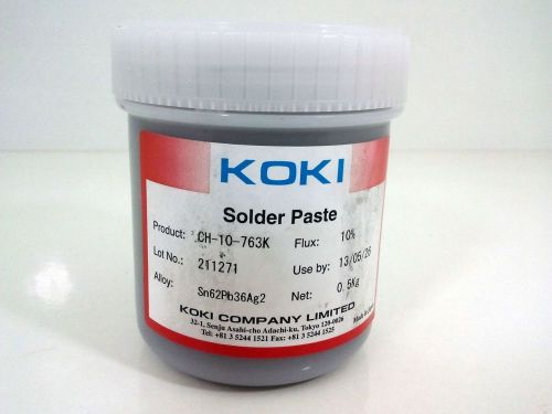 Solder Paste Soldering Tin Sn62Pb36Ag2 2% Silver 10% Flux 500g KOKI 1LB CH10763K