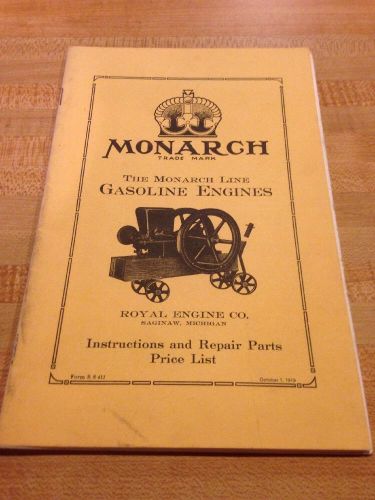 Monarch Royal Repair Catalog Engine Hit And Miss Or One Lunger Flywheel Throttle