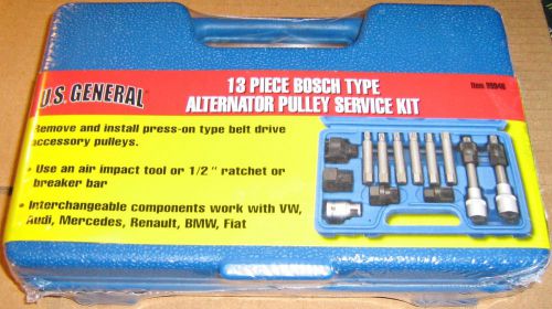 New u.s, general 13 pc bosch type alternator pulley kit for sale