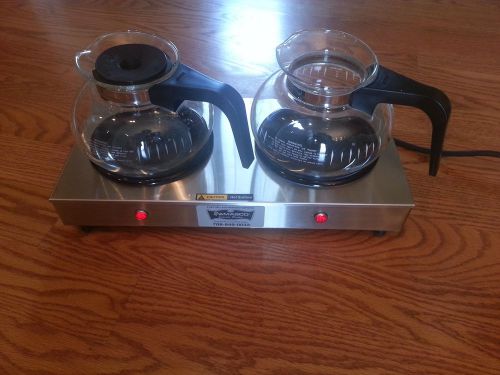 Stainless steel dual coffee pot warmer with automatic shutoff by bloomfield for sale