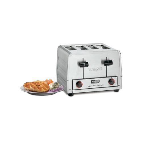 Waring Commercial WCT825 Heavy Duty Stainless Steel 240v Bagel Toaster, 4 Slots