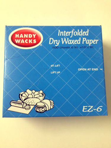 6&#034;x10.75&#034; Dry Waxed deli Paper/Pop-Up Sheets Dry Waxed paper/500 Sheets Pack