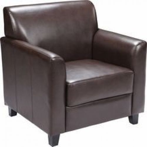 Flash Furniture BT-827-1-BN-GG HERCULES Diplomat Series Brown Leather Chair