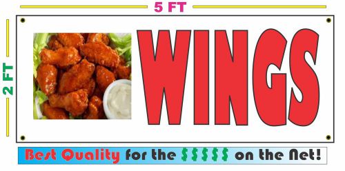 Full Color WINGS BANNER Sign NEW Larger Size Best Quality for the $ CHICKEN