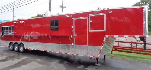 Concession Trailer 8.5&#039;x44&#039; Gooseneck Catering Vending Food (Red)
