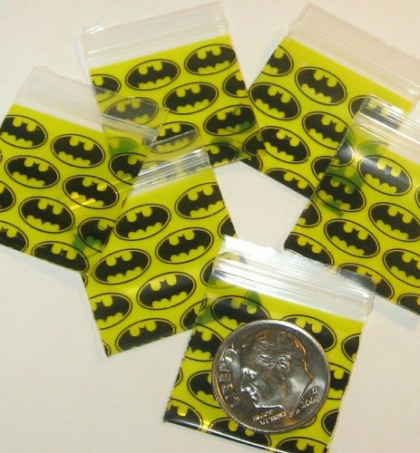 200 Batman Baggies 1 x 1&#034; Apple brand Mini Ziplock Bags 1010