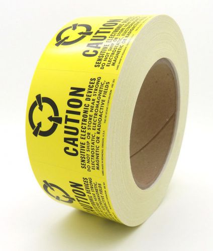 Roll of 1000 2 x 2&#034; Static Warning Labels Caution Sensitive Electrostatic Device