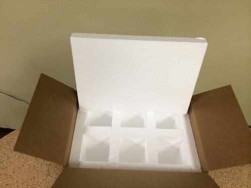 6 glass bottle shipping kit with foam liner inserts for sale