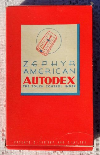 VINTAGE 1950&#039;S ZEPHYR AMERICAN AUTODEX MODEL #P-444 - BRYANT ADVERTISING - MIB