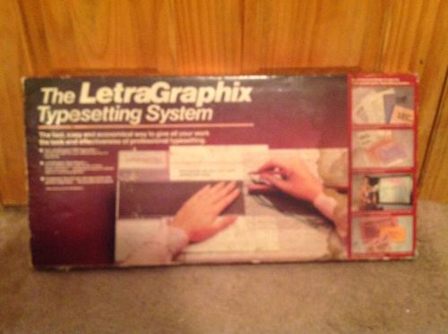 THE LETRAGRAPHIX TYPESETTING SYSTEM NEW IN BOX ARTIST GRAPHIC DESIGN TYPOGRAPHY