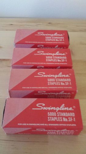 4 Boxes Vintage SWINGLINE Staples No. SF-1 5000 Standard Staples per box NEW