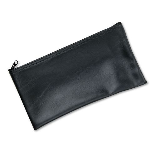 MMF Leatherette Zippered Wallet, Leather-Like Vinyl, 11x6, Black- MMF2340416W04