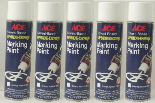 ACE Solvent-Based UPSIDE-DOWN Marking Paint- General Purpose White (LOT OF 5)