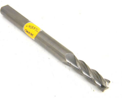 RESHARPENED SOLID CARBIDE .435&#034;+/- 4FSE END MILL with RADIUS