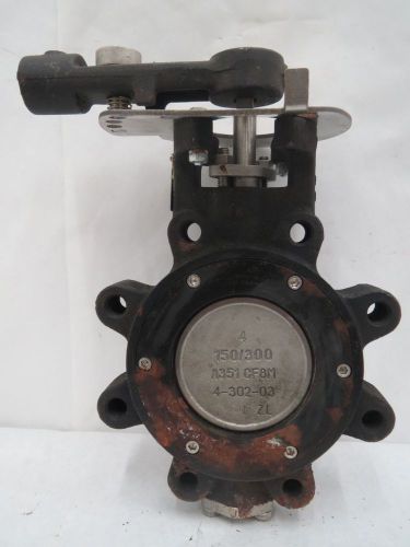 NEW MILWAUKEE HP1LCS421 150 STAINLESS FLANGED 4 IN BUTTERFLY VALVE B257435