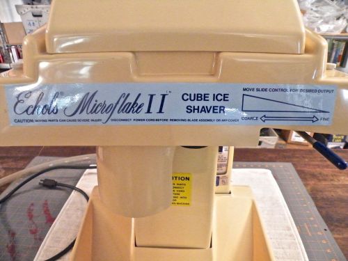 ECHOLS MICROFLAKE II CUBE ICE SHAVER model 702, MADE IN THE USA