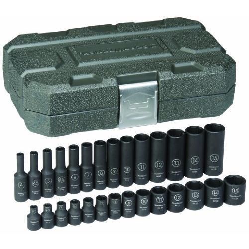 GearWrench 84901 1/4-Inch Drive Impact Socket Set Metric, 28-Piece New