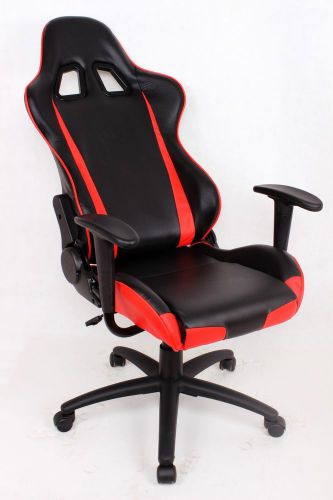 Modern Racing Car Seat Office Black/Red Game Chairs with bullied in bluetooth