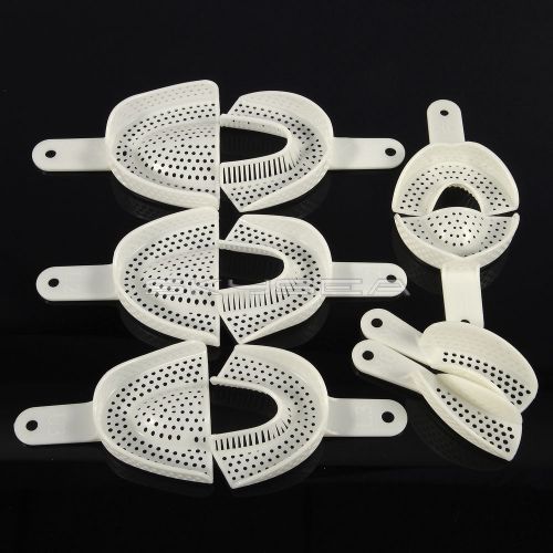 50pcs dental disposable impression trays upper/lower l,m,s anterior sideless new for sale