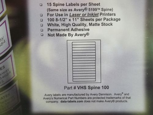 Video Cassette Labels - Approx 1,400+ VHS Tape Spine Labels