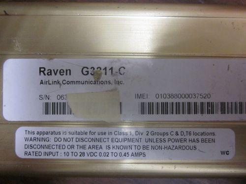 Airlink Communications Raven GPRS G3211 Wireless Cellular Data Modem