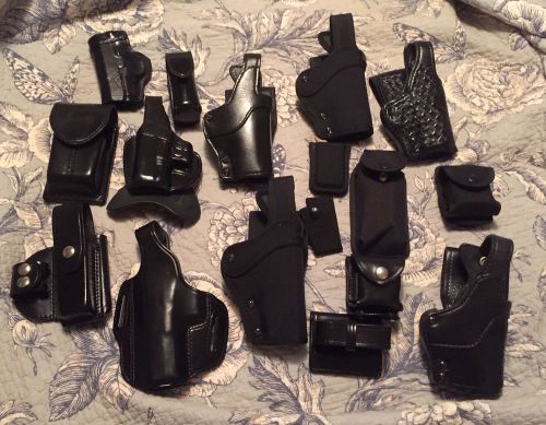 Don Hume Black Leather Duty Gear Gun Holsters- New- For Your Use Or Resale! Lot