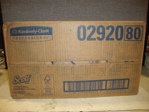 2400 Kimberly-Clark Scott 02920 1-Ply Recycled Fiber C-Fold Towels 10.1&#034; x 13.2&#034;