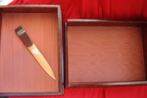 Set of 2 Horchow Letter Trays and Letter Opener